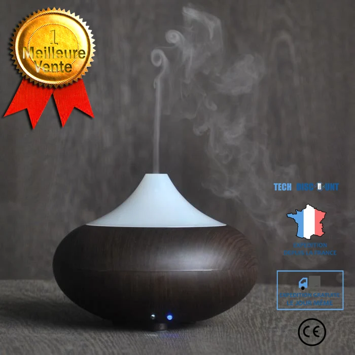 TD® 140ml Humidificateur Ultrasonique Diffuseur Aroma diffuseur huile essentielle LED 7 Couleurs / Accessoire de Traitemen...