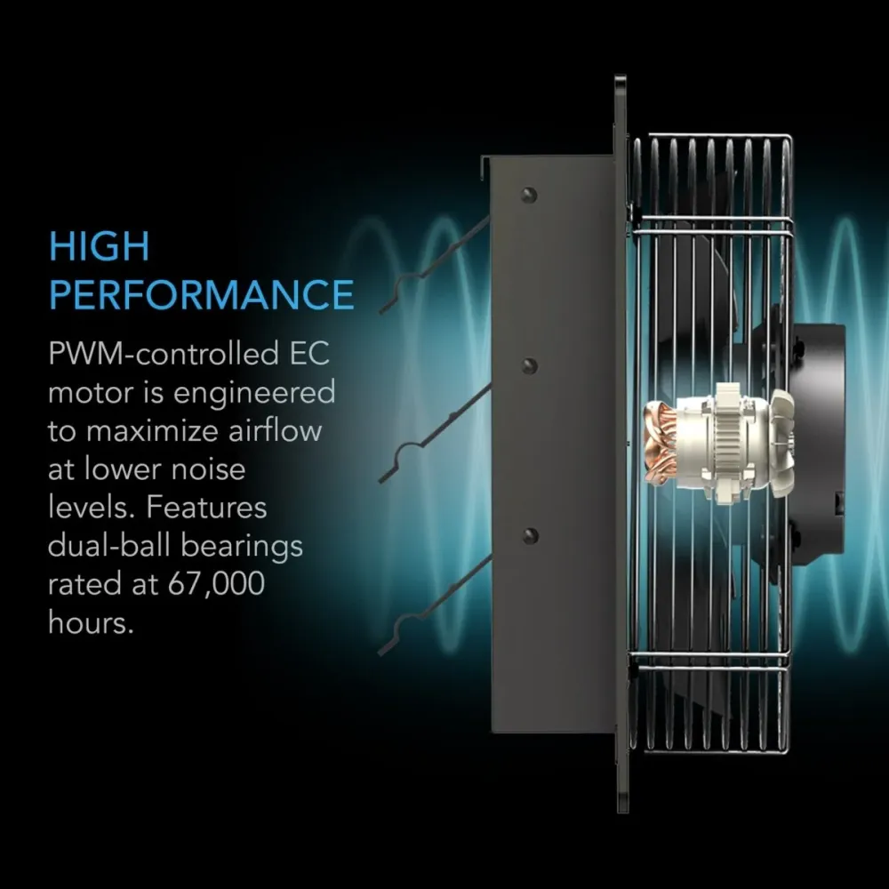 AIRLIFT T10 Ventilateur d'extraction 10" avec contrôleur de température et d'humidité AC Infinity