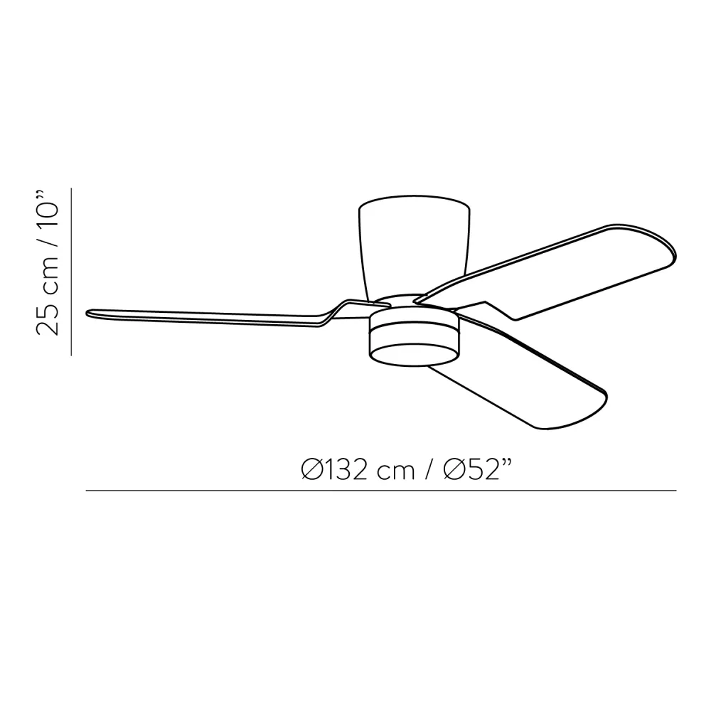 ACB Brisa White LED Ceiling Fan + DC Motor, Remote Control V2503520B