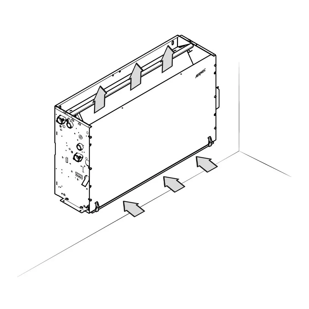 Aermec FCZ-P 1000 Ventilo-convecteur Encastré Ventilo-convecteur Installation verticale/horizontale avec contrôle inclus