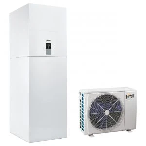 Air-Eau Réversible Split Pompe à Chaleur Onduleur Ferroli Omnia St 3.2 12 Système Avec Intégration Électrique R-32 Monopha...