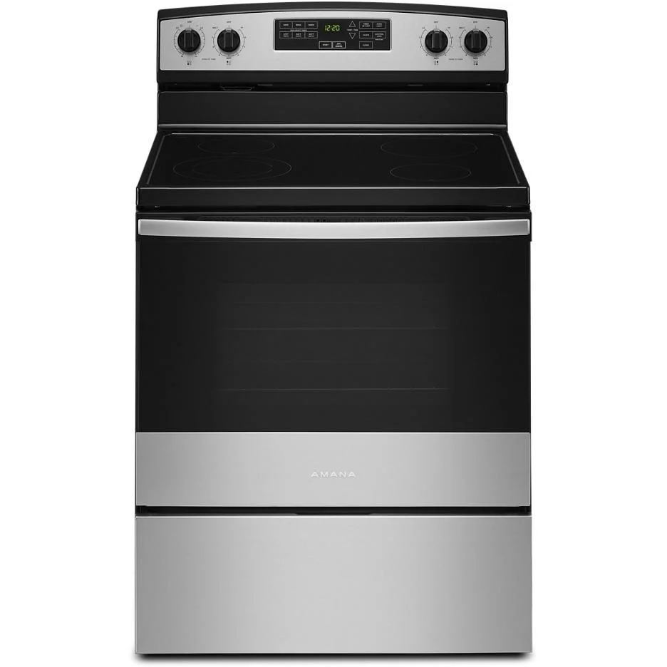 Amana Cuisinière amovible électrique de 30 pouces YAER6603SMS avec Garantie 5 ans