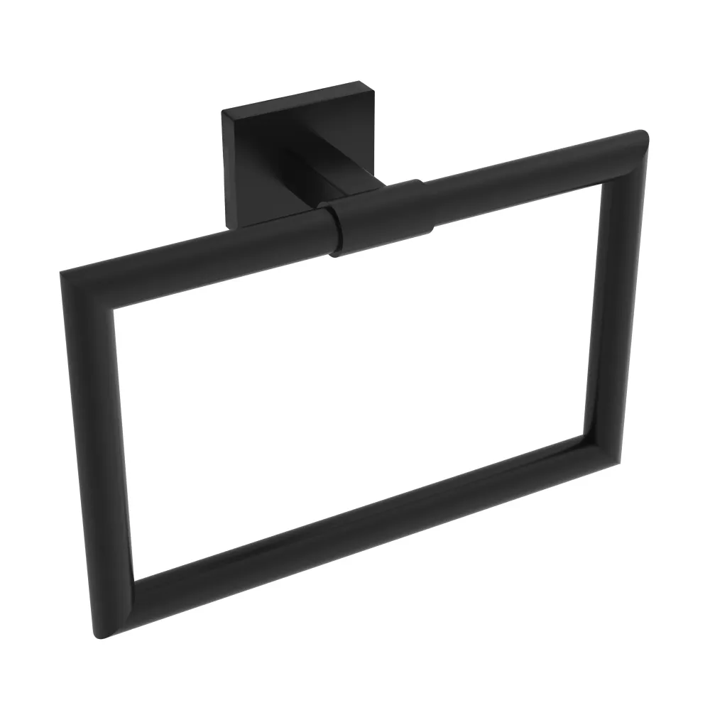Anneau porte-serviette Crater - Noir mat