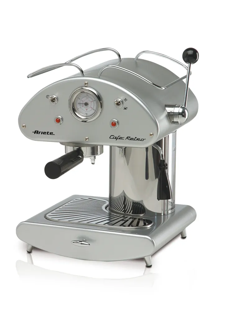 Ariete Machine à expresso rétro argent