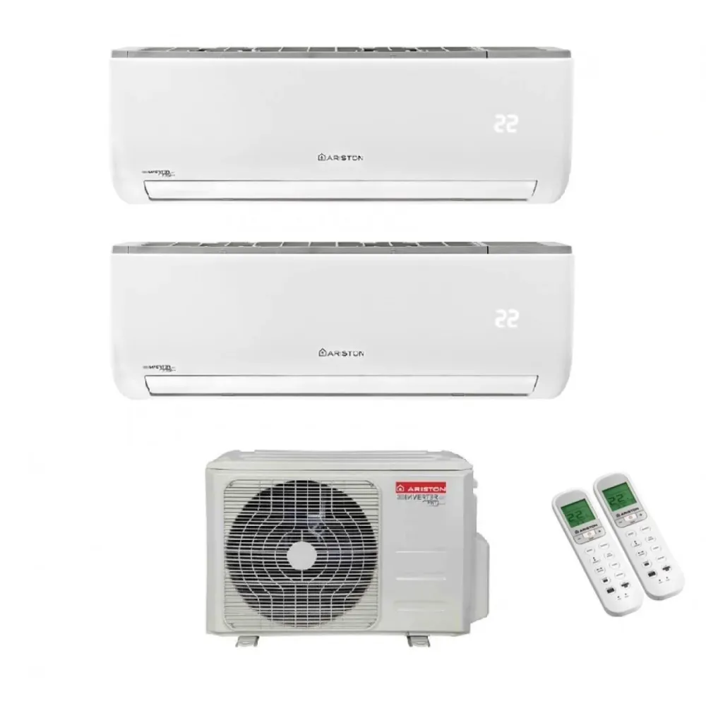 Ariston Dual Split Inverter Climatiseur Nevis Série 9+9 Avec Dual 55 Xd0b-O 9000+9000
