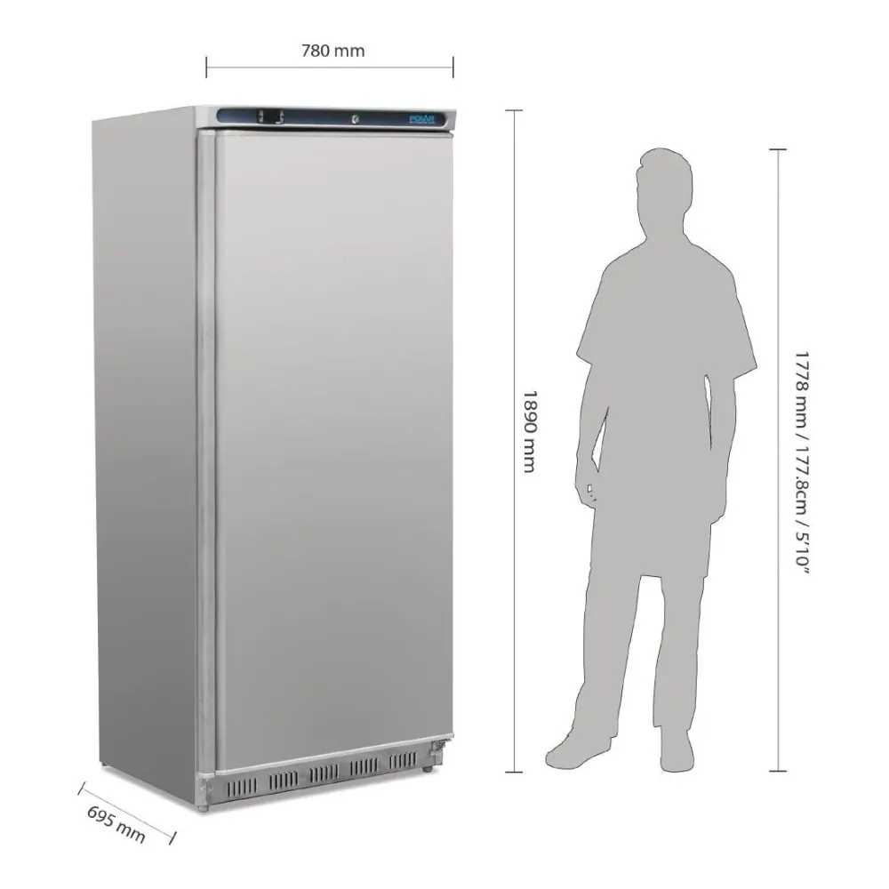 Armoire Réfrigérée Négative Inox Polar Série C 600L