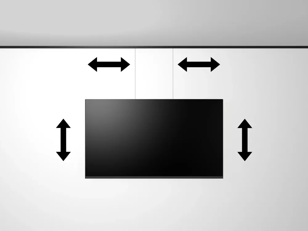 Kit de suspension Flex pour écran - Fixation TV sans perçage pour cimaise ArtiTeq