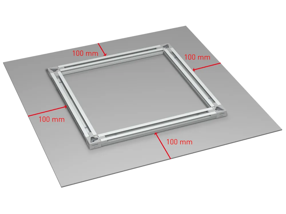 Pack de 2 back frame rail Alu brut - barre de suspension Artiteq