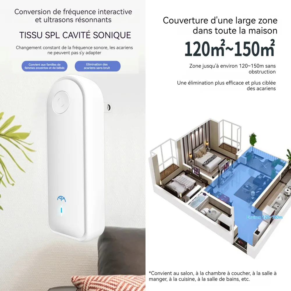Aspirateur anti acariens 50/60hz 220v 10s conversion de fréquence automatique 360 degrés ultrason aspirateur matelas anti...