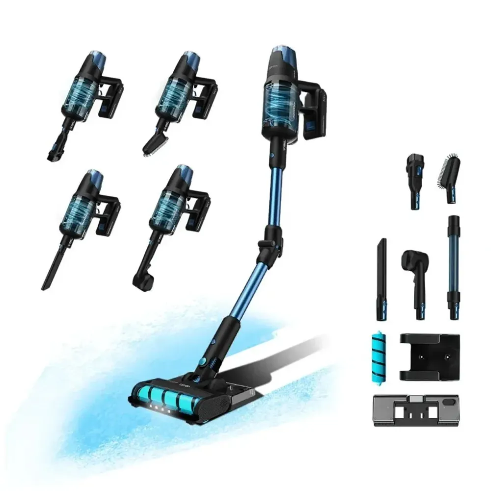 Aspirateur balai sans fil 4 en 1 puissance aspiration autonomie pour animaux de compagnie Cecotec