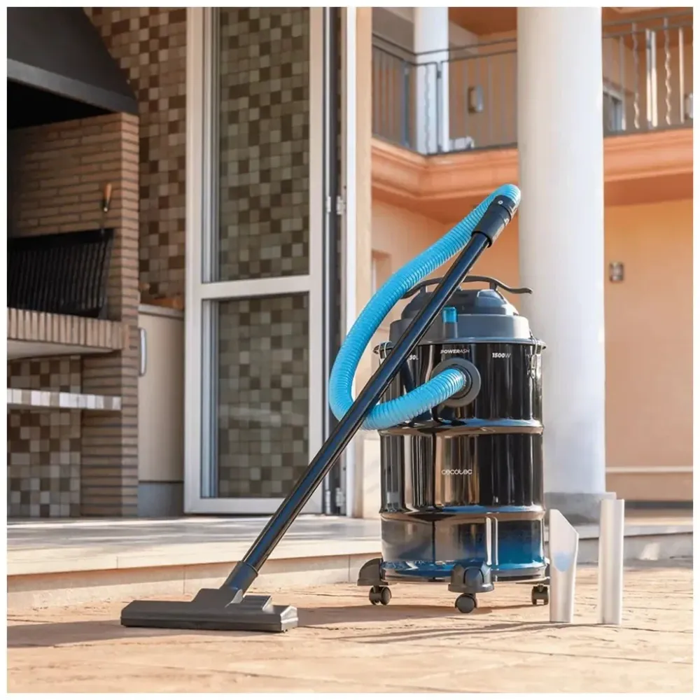 Aspirateur cendres Conga Ash 6000 EasyGo Home XL 30 L 1500 W Cecotec avec roues et poignée pour transport facile