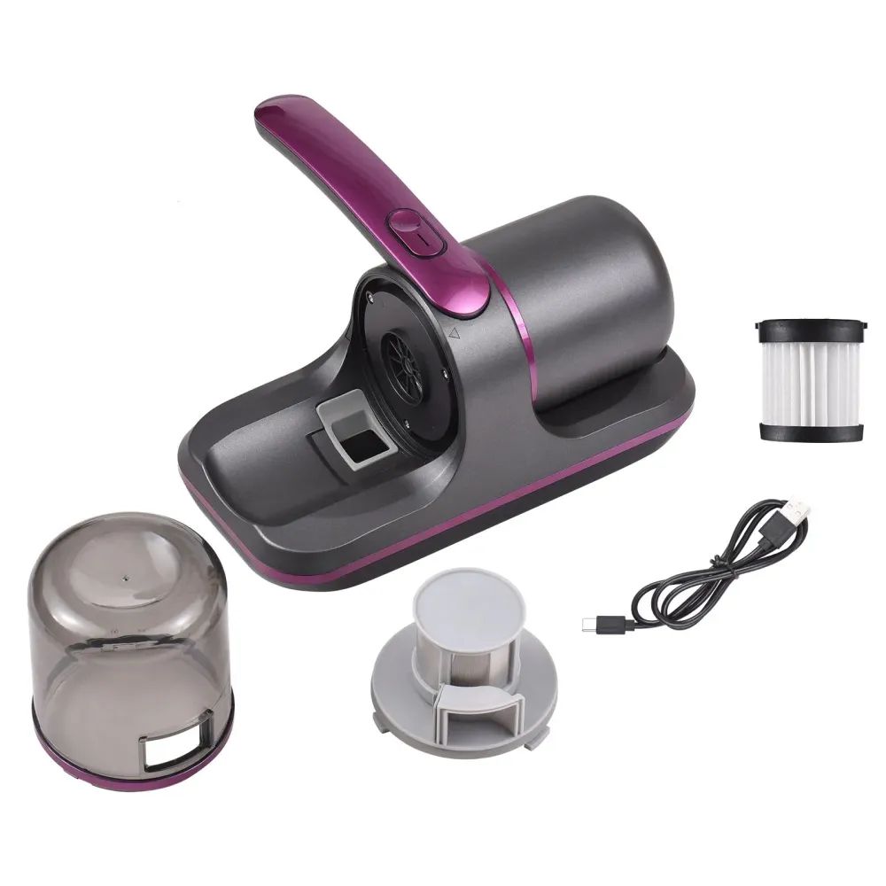 Aspirateur compact pour matelas 100W avec lumière ultraviolette et aspiration de 8000Pa – Nettoyage sans fil léger et effi...