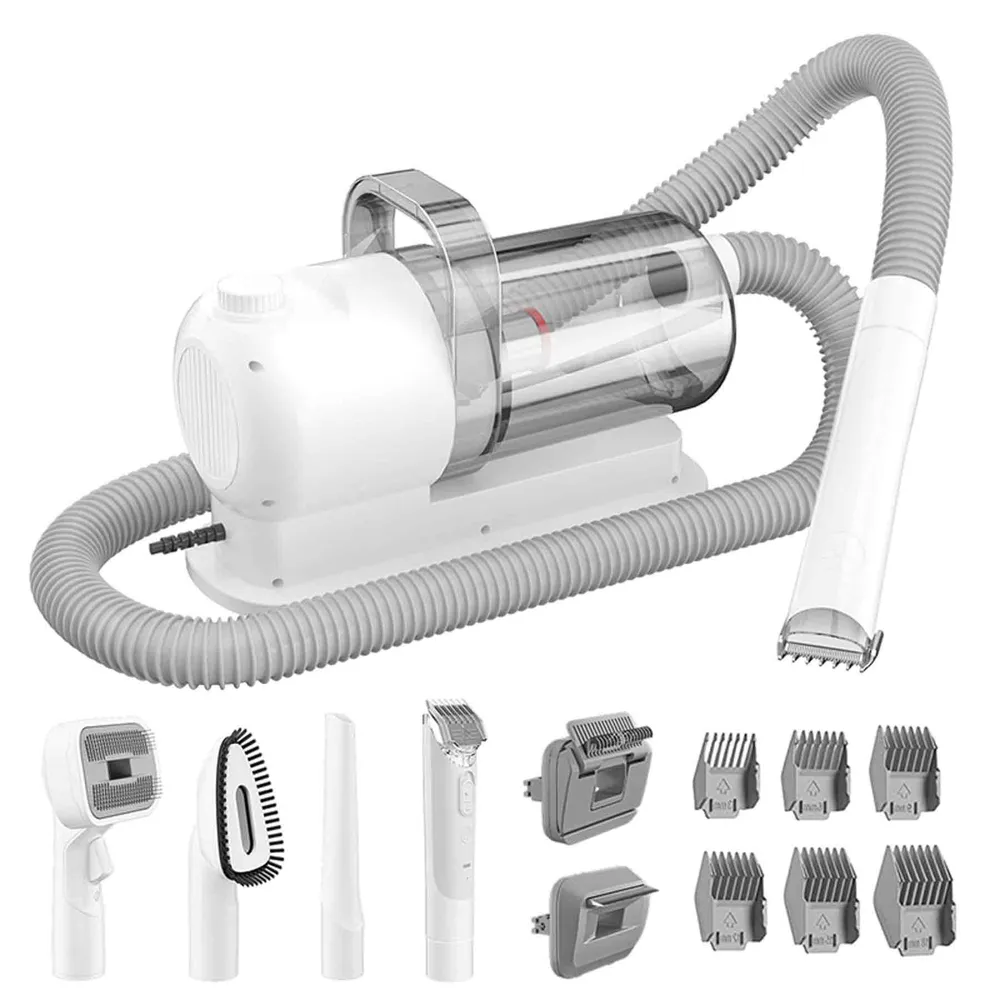 Aspirateur poil de chien 13000Pa 2,5L récipient aspirateur poil de chien chat professionnelle 5 outils de toilettage pour...