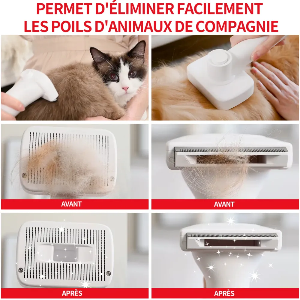 Aspirateur poil de chien 14kPa chat avec divers outils de toilettage 3L silencieuse ultra récipient pour tous les chiens e...