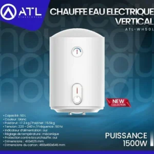 Chauffe-eau électrique 50L – Puissance 1500W | ATL