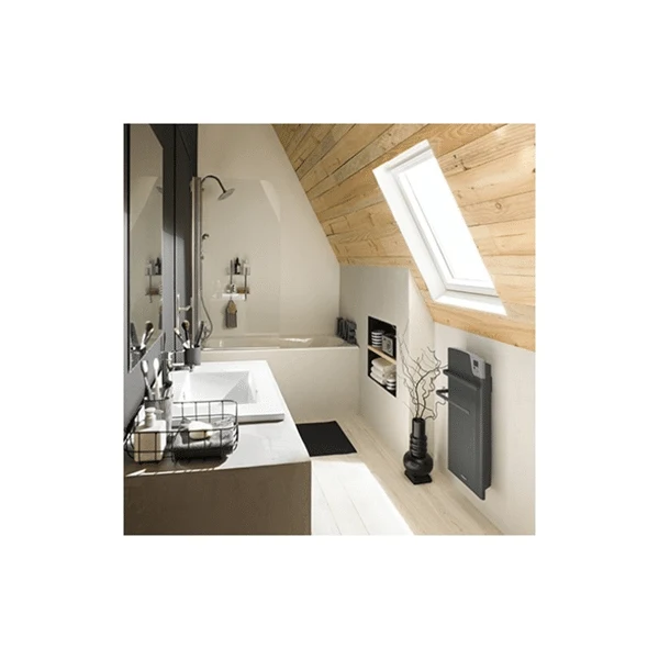 Radiateur sèche-serviettes KEA gris 1400W barres réversibles - Atlantic 841524