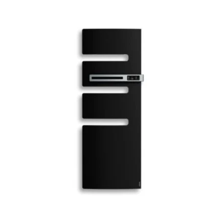 Sèche-serviettes connecté 1750W Serenis noir - mât à droite - Atlantic 850516