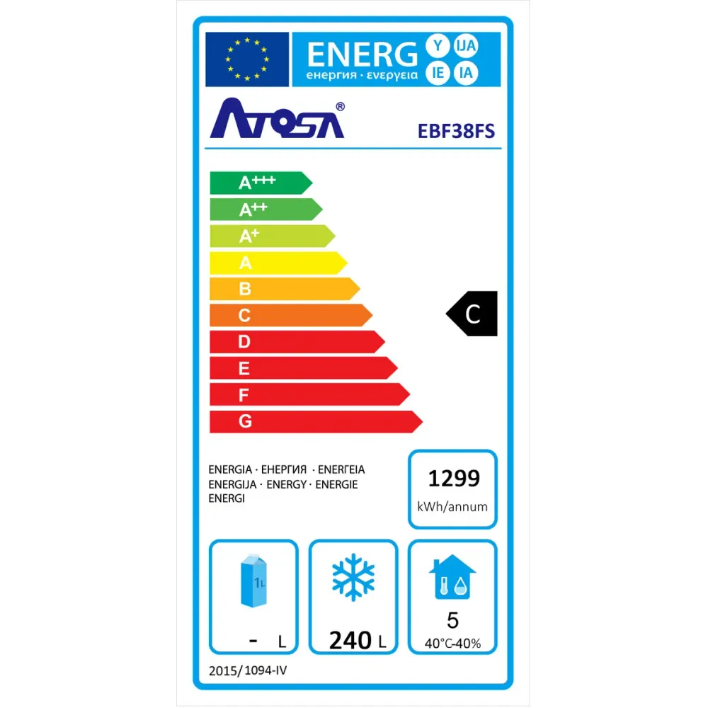 Armoire compacte Inox - négative - 380L Atosa