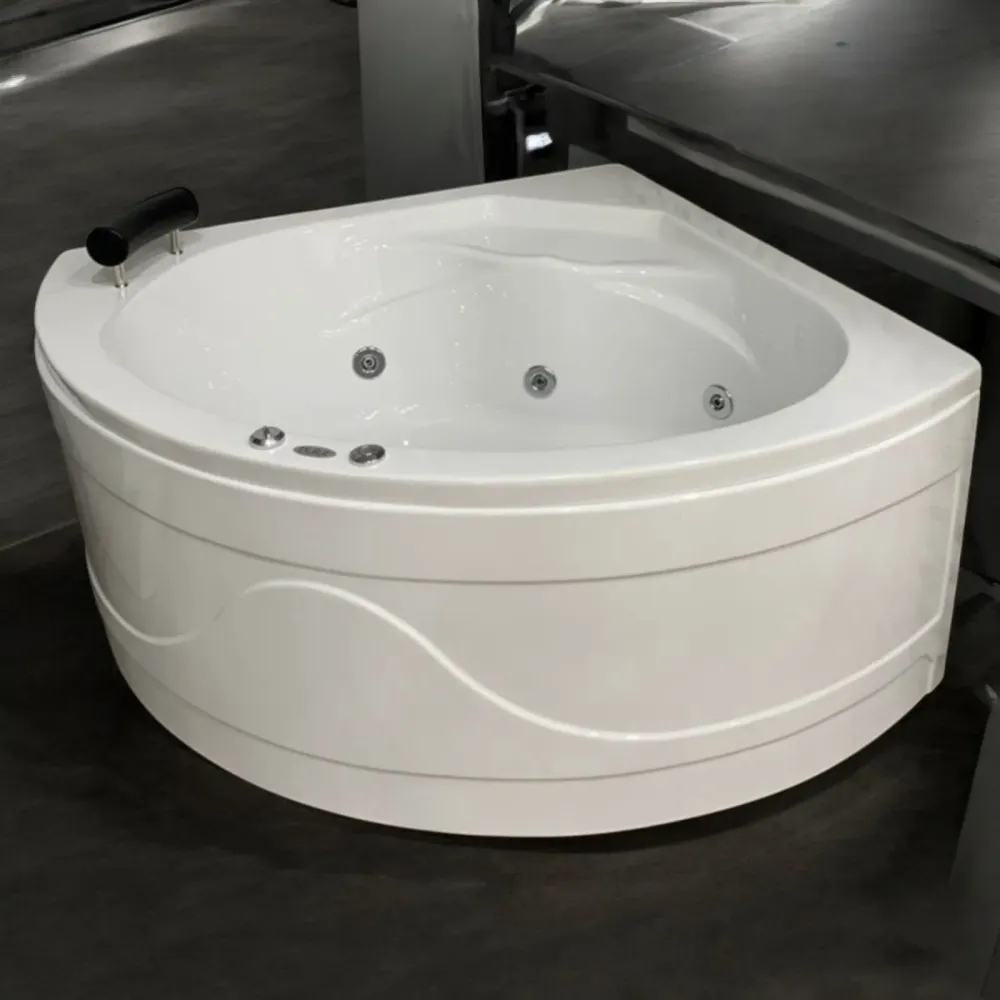 Baignoire hydromassage angle en acrylique - Dura Aisé 114cmx114cm blanc | Installation Facile