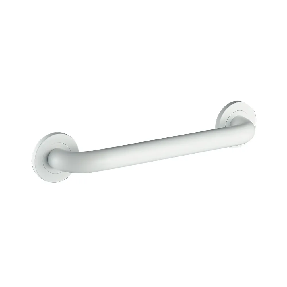 Barre d'appui ronde de 12 po - Blanc mat