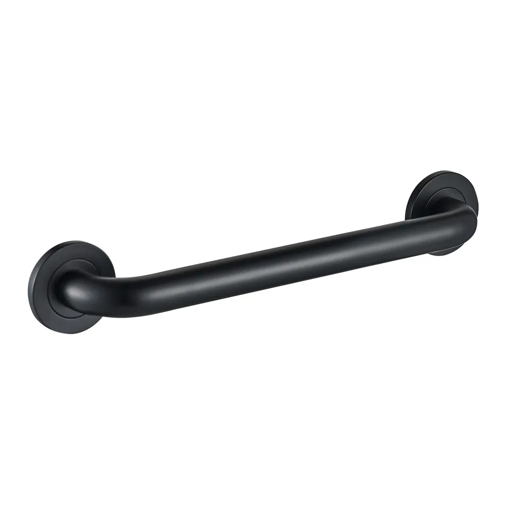Barre d'appui ronde de 18 po - Noir mat
