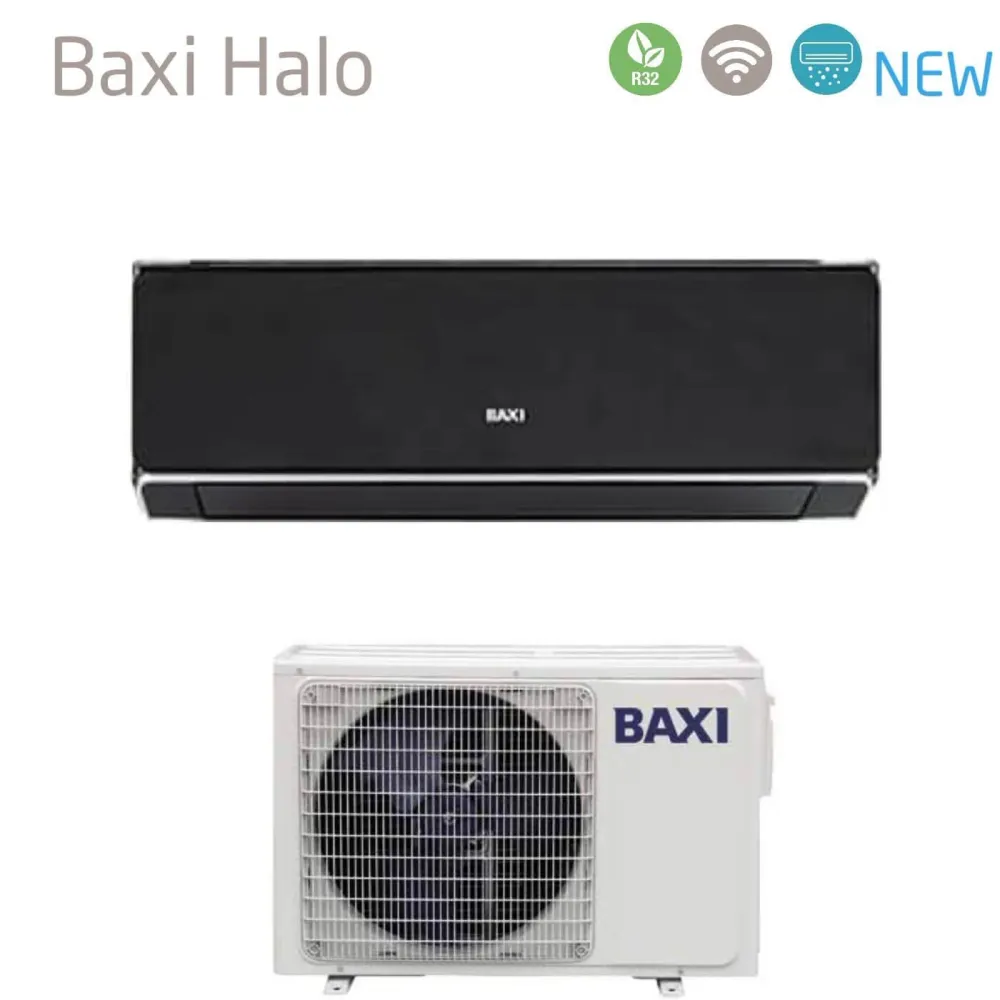 Baxi Climatiseur Inverter Série Halo Noir 9000 Btu Hsgnw25 R-32 Wi-Fi intégré Classe ++/+
