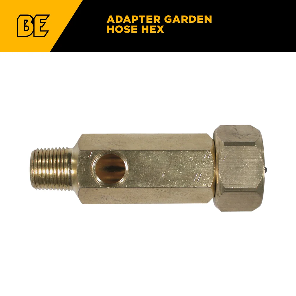 Adaptateur de tuyau d'arrosage hexagonal BE Power Equipment