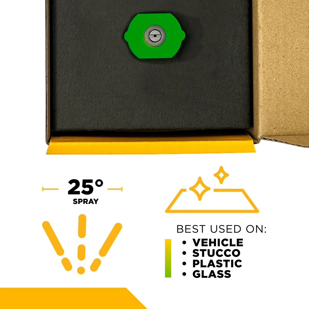 Buse de nettoyeur haute pression à connexion rapide 25° – Orifice 3,0 – Emballage prêt à la vente BE Power Equipment