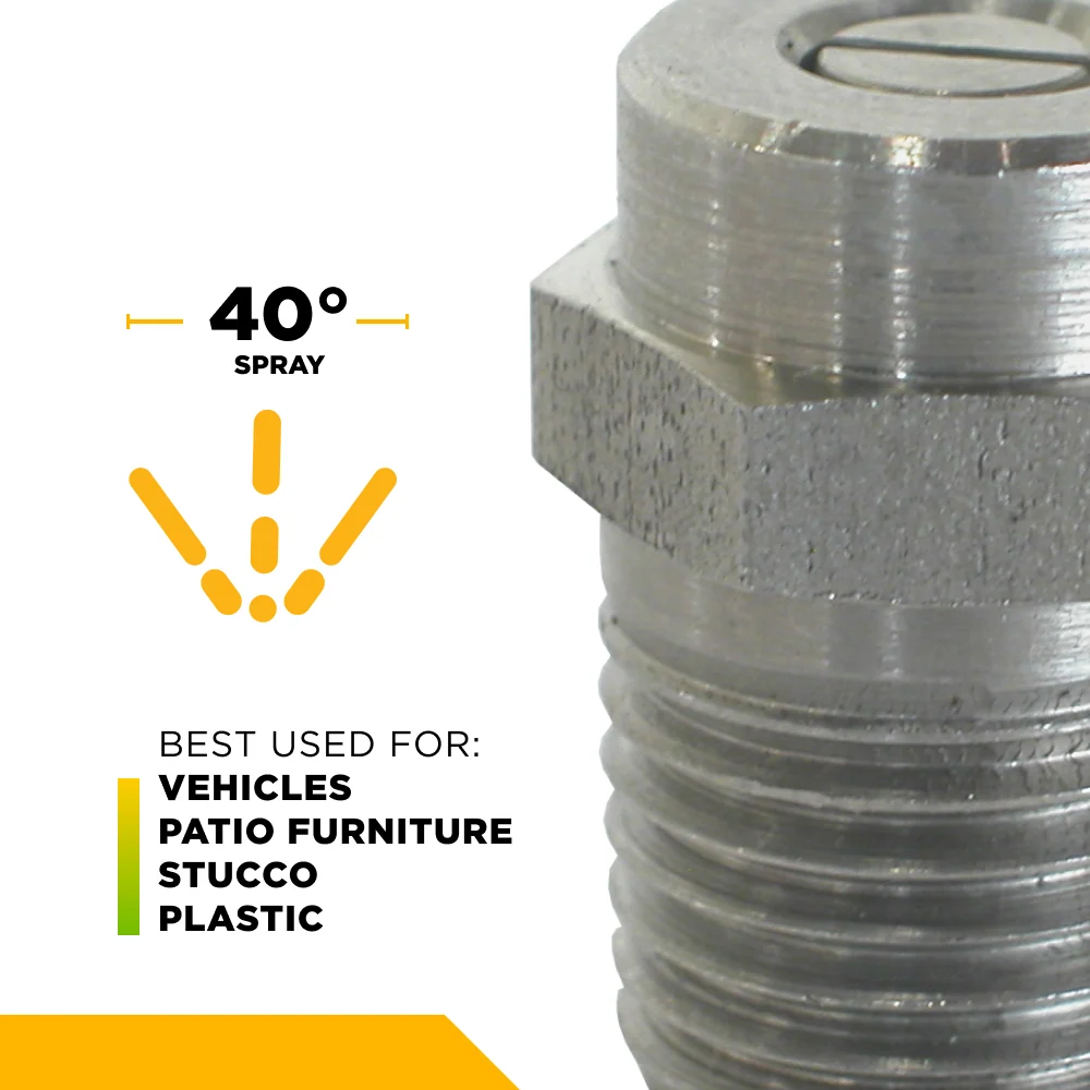 Buse de nettoyeur haute pression MEG 40° 1/4" - Orifice 2,0 BE Power Equipment
