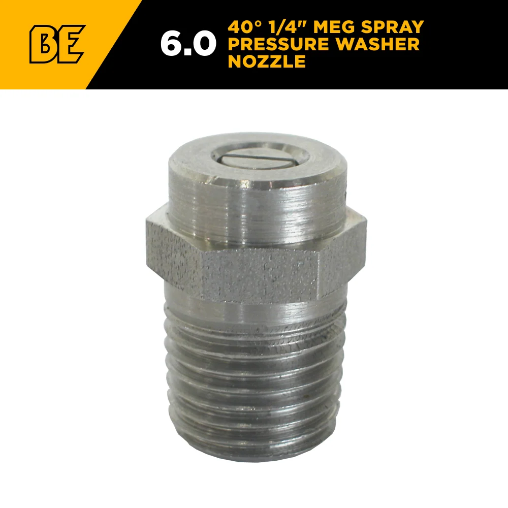 Buse de nettoyeur haute pression MEG 40° 1/4" - Orifice 6,0 BE Power Equipment