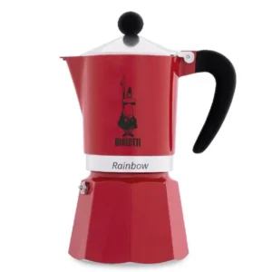 Bialetti Rainbow 6 Cup Cafetiere Expresso Maker, Red