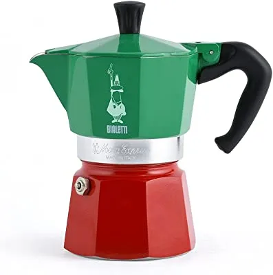 BIALETTI MOKA CAFETIERE ESPRESSO 6 TASSES COULEURS DE L'ITALIE