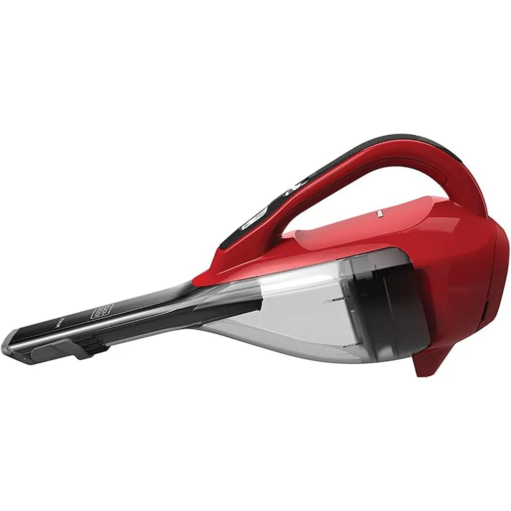 Black + Decker - Aspirateur à Main Sans-Fil Dusbuster, Réceptacle et Filtre Lavables, Rouge