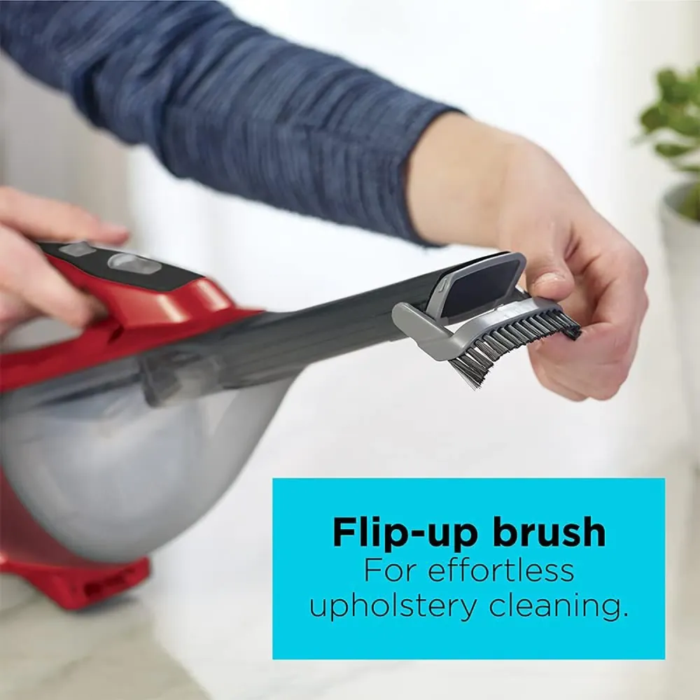 Black + Decker - Aspirateur à Main Sans-Fil Dusbuster, Réceptacle et Filtre Lavables, Rouge