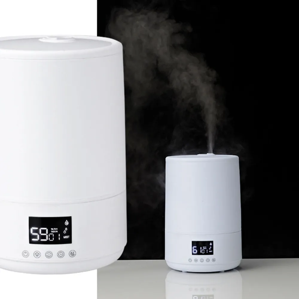 TD® Blanc givré intelligent avec humidificateur d'aromathérapie atomisé 4 litres humidificateur de lanterne à grand volume...