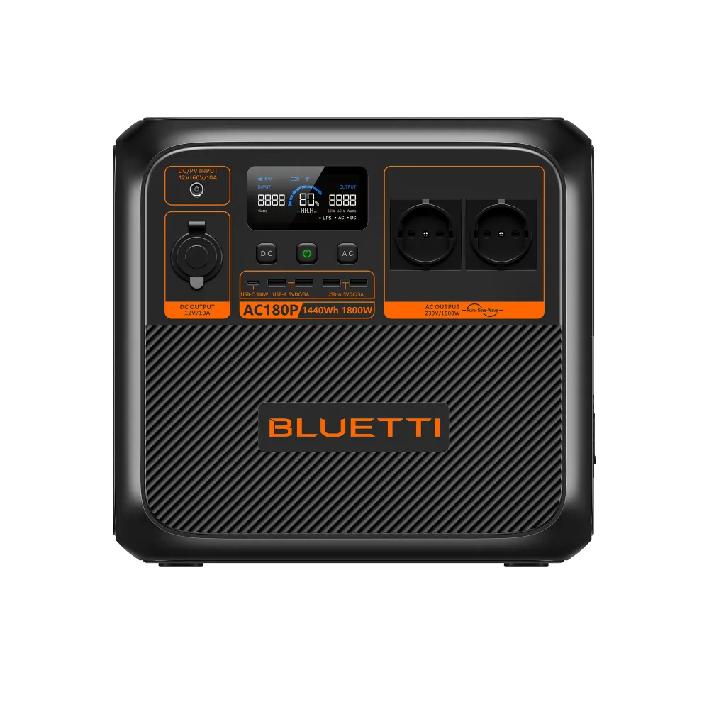 BLUETTI AC180P Station électrique portable | 1 800 W / 1 440 Wh Bluetti-fr