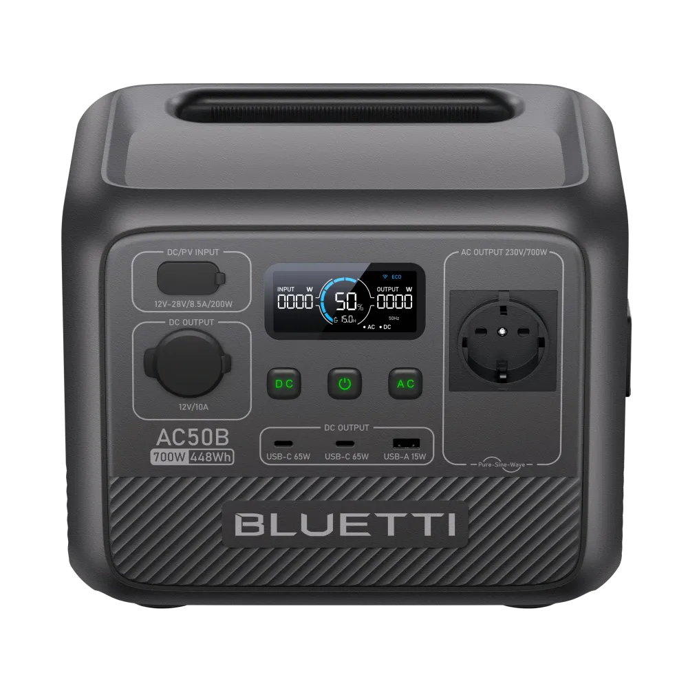BLUETTI AC50B Station électrique portable | 700 W / 448 Wh (AMA) Bluetti-fr