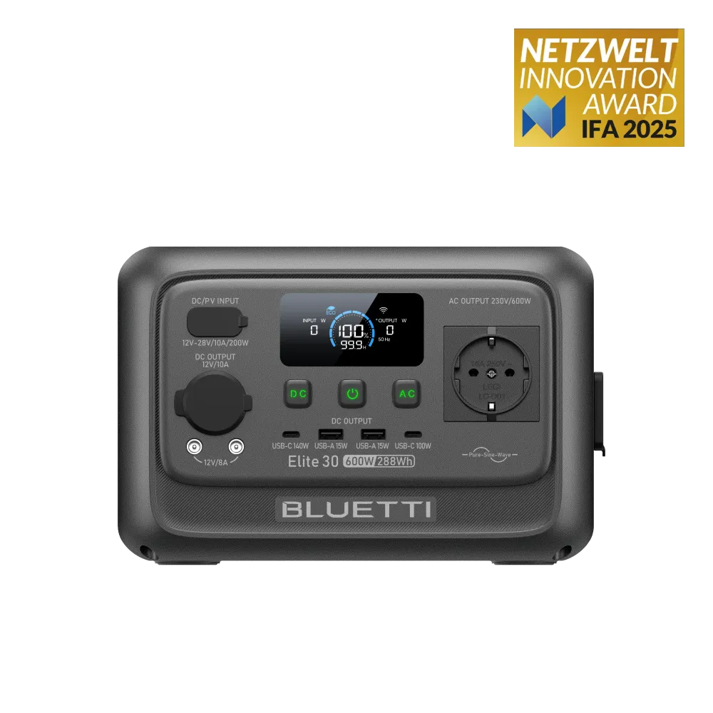 BLUETTI Elite 30 V2 Station électrique portable | 600 W 288 Wh BLUETTI-FR