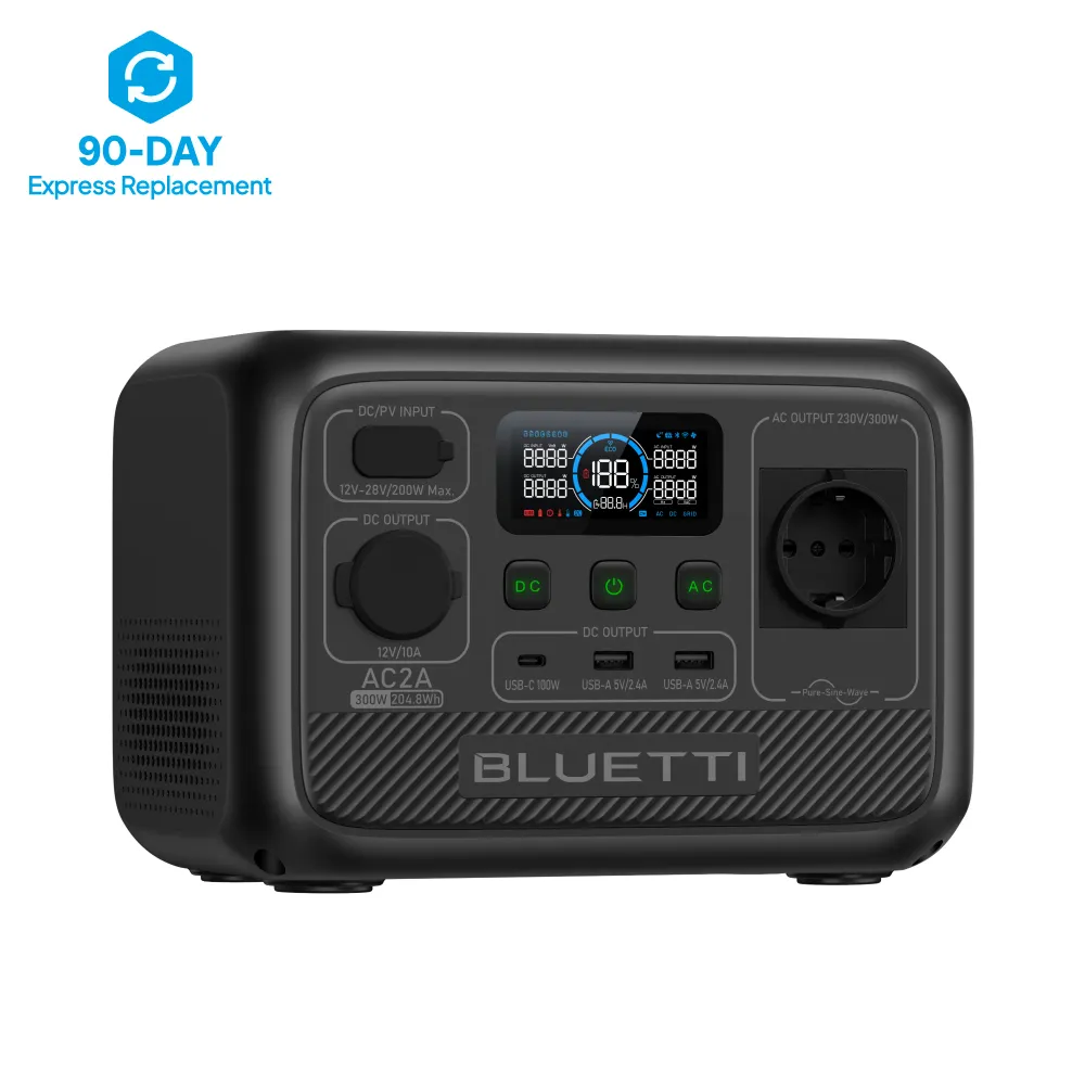 BLUETTI AC2A Station électrique portable | 300 W, 204,8 Wh Bluettipower-FR