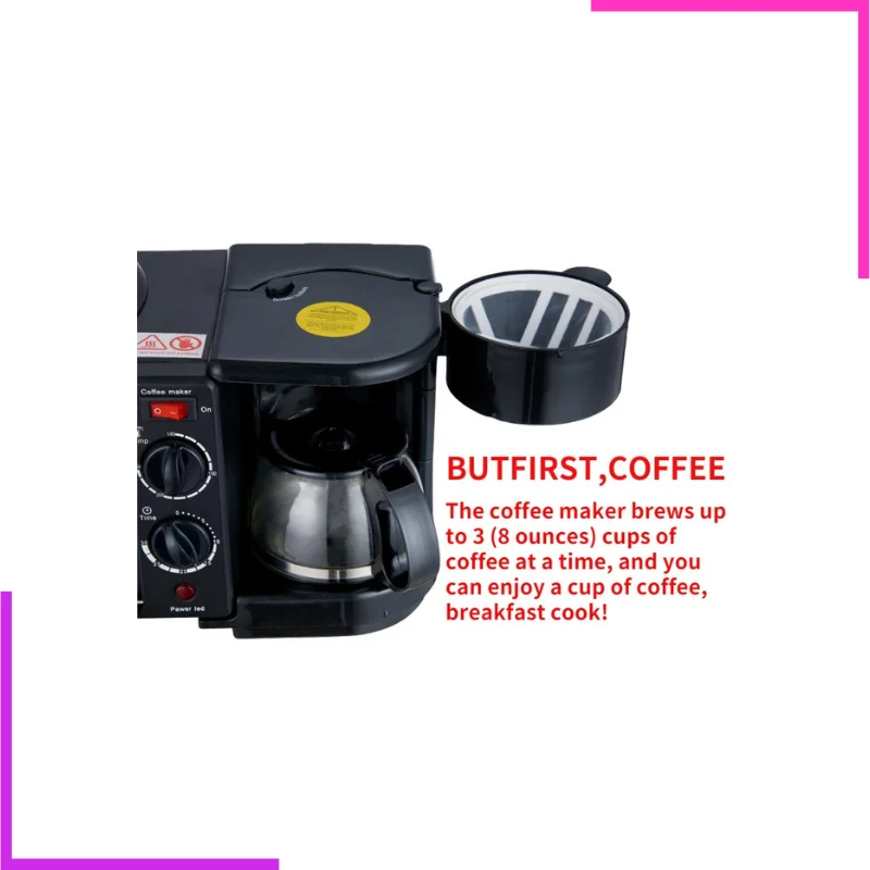 Four Electrique 3 en 1 (Four, Cafetière, Plaque Cuisson) Bogui Store Home