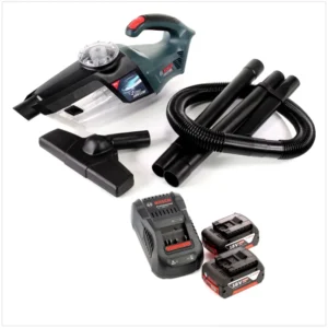 Bosch GAS 18V-1 Professional Li-Ion Aspirateur à Main sans fil + 2x Batteries GBA 6,0 Ah + Chargeur GAL 1880 CV Bosch Prof...