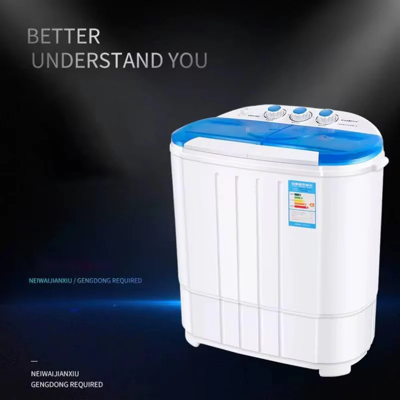 Mini machine à laver 2 compartiment 4,5L x2 Boummarket