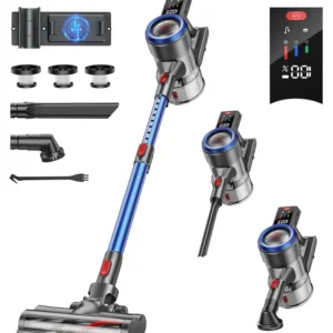 Buture JR700 Blauer Stielstaubsauger 550W 45KPA avec support de charge