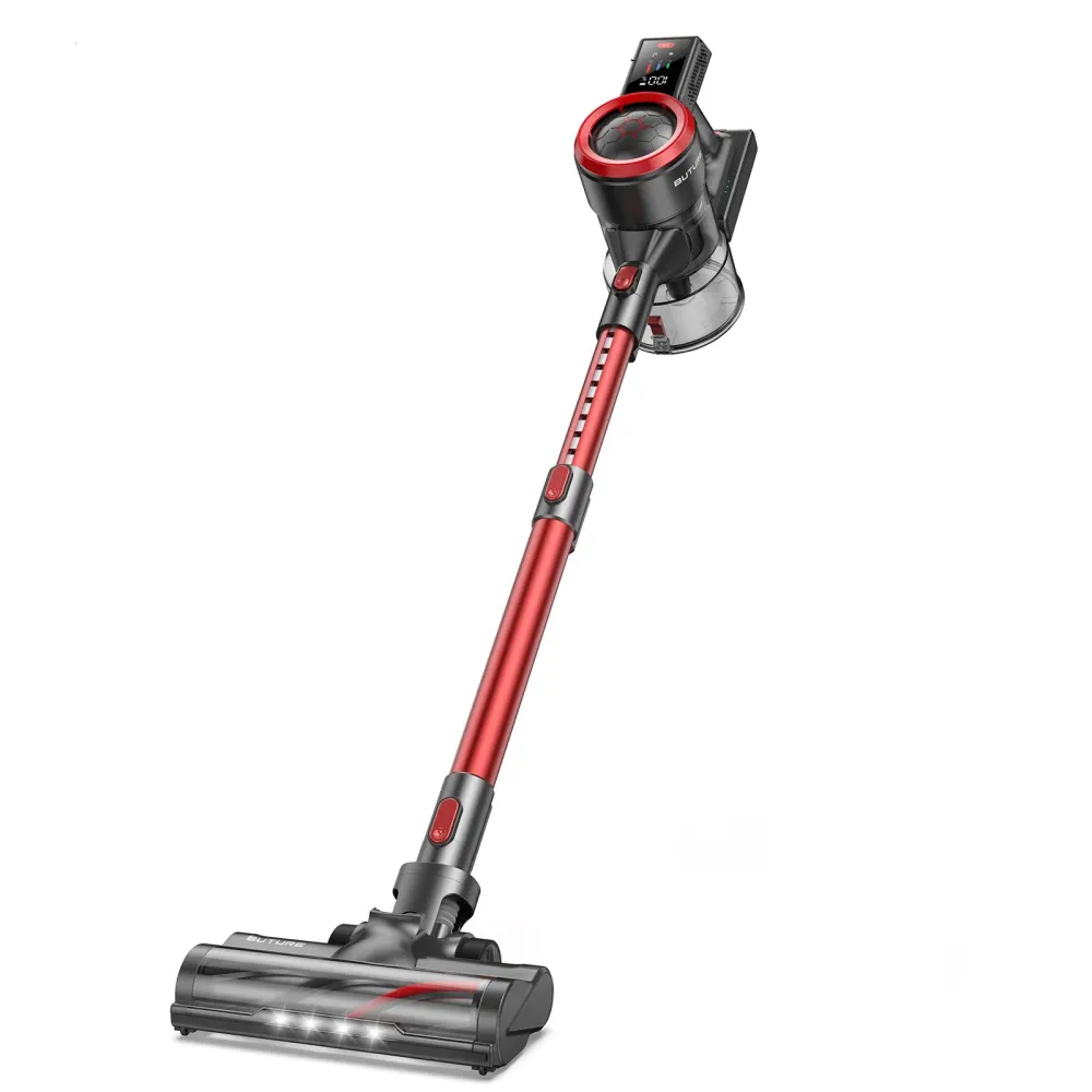 Buture JR700 Roter kabelloser Stabstaubsauger 500W 45KPA avec écran tactile intelligent
