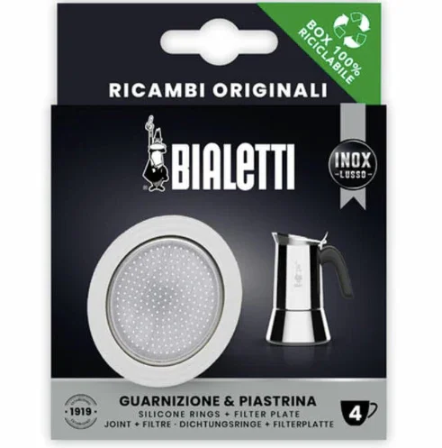 Set Bialetti 1 joint + 1 filtre pour cafetière induction 4 tasses Cafés Ervka