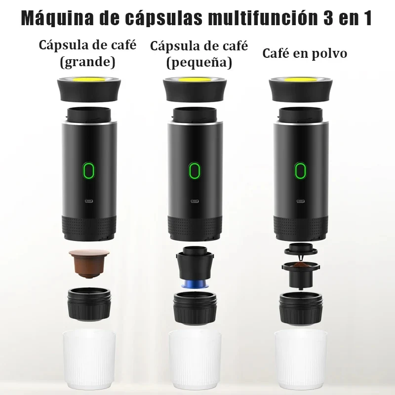 Cafetiere inox électrique 60 ml compacte portable