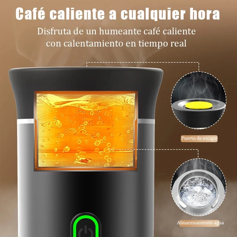 Cafetiere inox électrique 60 ml compacte portable