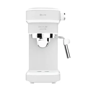 Cafetière expresso blanche Cecotec puissance rapidité et saveur pour espressos et cappuccinos