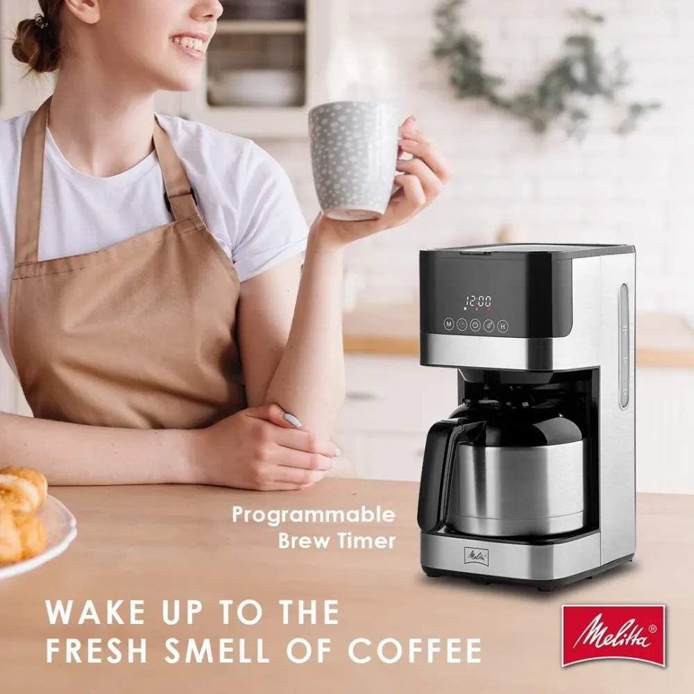Cafetière à filtre Melitta Aroma Tocco 8 tasses avec carafe isotherme et écran tactile