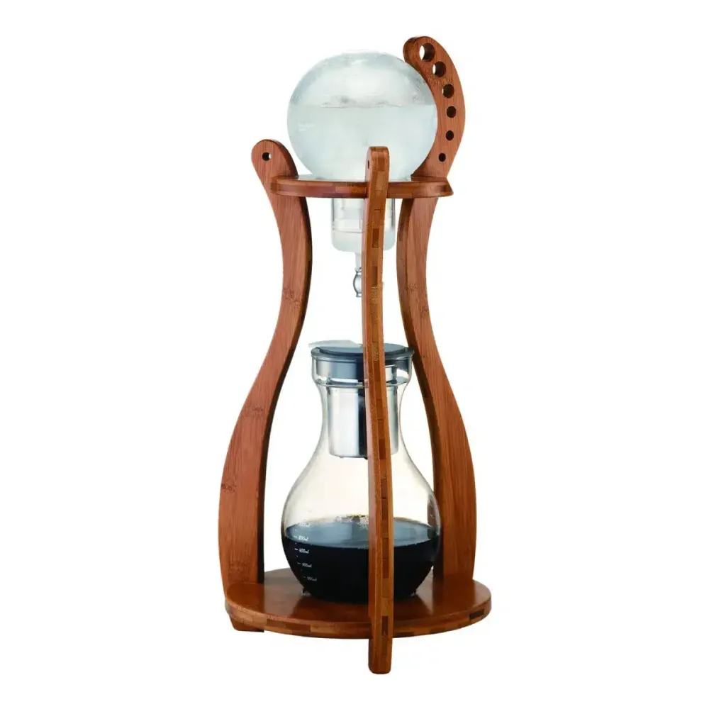 Cafetière à froid avec support en bois - 10 tasses